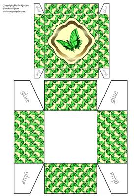 Green Swallowtail Butterfly Gift Box