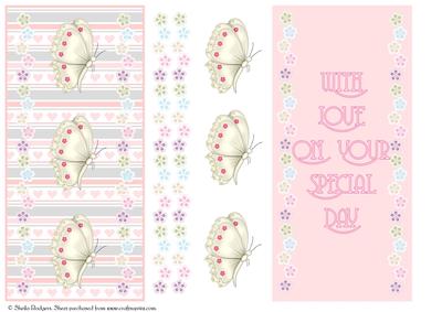 Decoupage Butterfly Dl Card with Insert