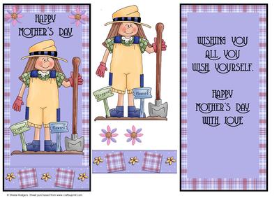 Dl Mother's Day - Gardening Mum with Insert