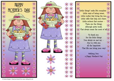 Mother's Day Dl Card with Insert and Poem