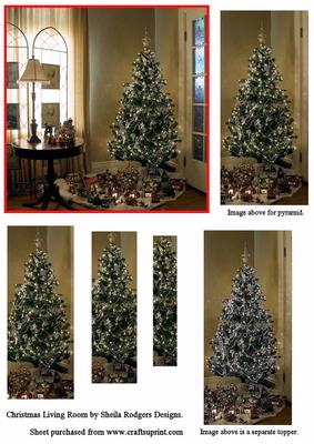 Christmas Living Room with Extra Topper.