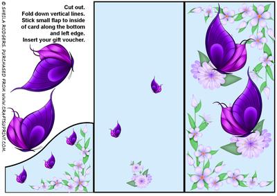 Voucher Card - Purple Butterflies
