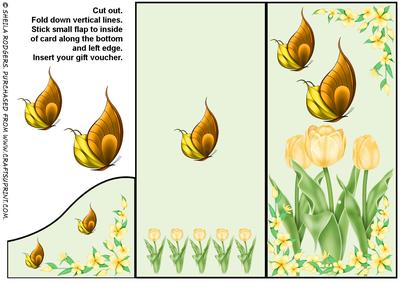 Voucher Card - Gold Butterflies