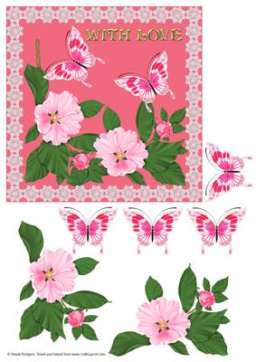 Spring Blossom and Butterflies
