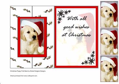Christmas Puppy Fold Back
