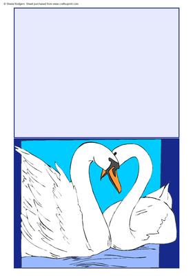 Pair of Swans Quick Card
