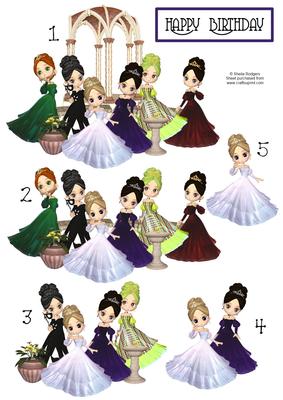 Ballgown Photo Shoot Decoupage Sheet