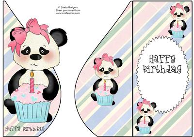 Female Panda Birthday Teardrop