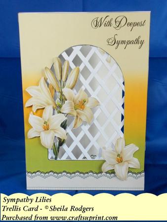 Sympathy Lilies - Trellis Card Kit