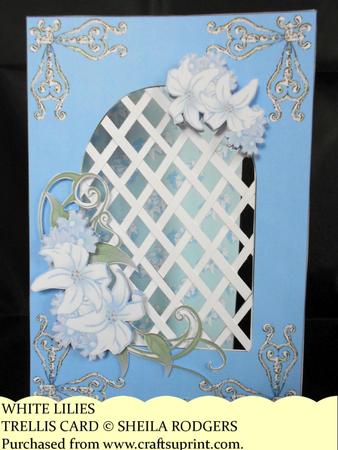 White Lilies - Trellis Card Kit