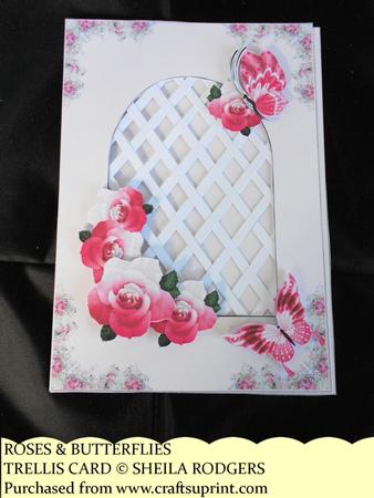 Roses & Butterflies - Trellis Card Kit