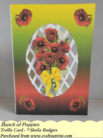 Bunch of Poppies - Trellis Card Kit