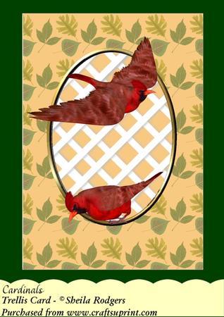 Cardinals - Trellis Card Kit