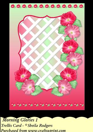 Morning Glories 1 - Trellis Card Kit