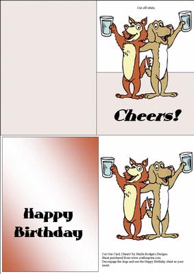 Cut Out Card, Cheers!
