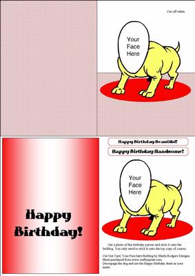 Cut Out Card, Your Face Here Bulldog