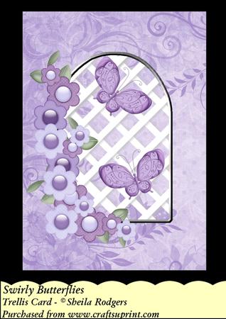 Swirly Butterflies - Trellis Card Kit