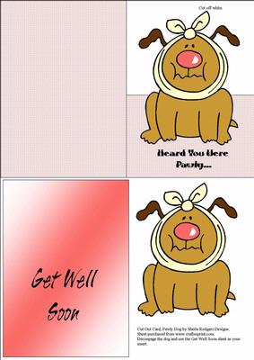 Cut Out Card, Pawly Dog