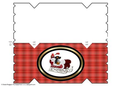 Penguin in Sleigh Cracker Card