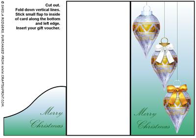 Voucher Card - Christmas Baubles