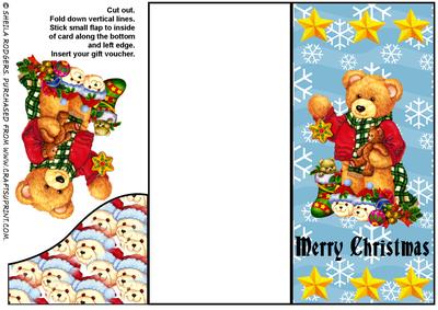 Voucher Card - Teddy in Slippers