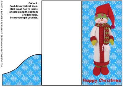 Voucher Card - Wrapped Up Warm Snowman