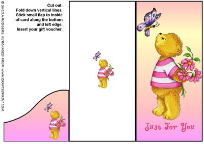Voucher Card - Teddy with Butterfly