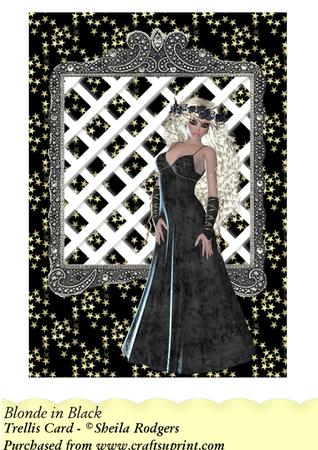 Blonde in Black - Trellis Card Kit