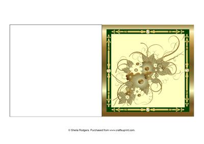 Gold and Cream Flowers - Quick Card