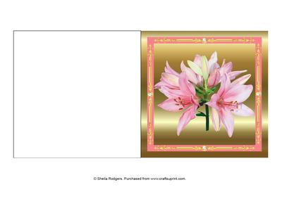 Pink Lilies - Quick Card