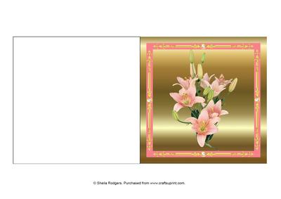 Pink Lilies 2 - Quick Card