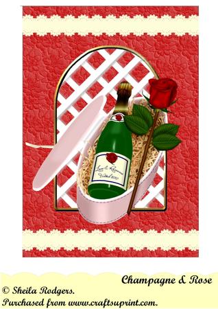Champagne & Rose - Trellis Card Kit