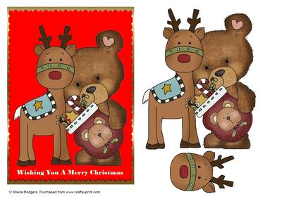 Christmas Bear and Reindeer