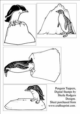 Penguin Toppers, Digital Stamps