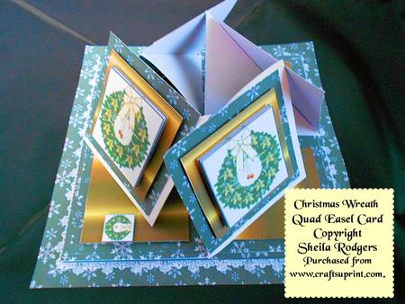 Christmas Wreath Quad Easel Card Kit