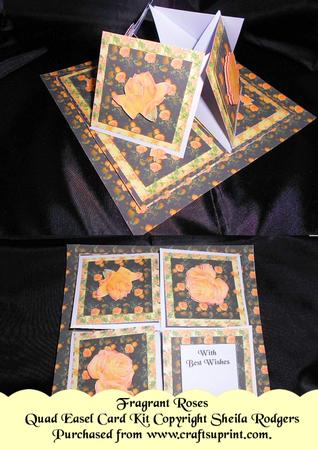Fragrant Roses Quad Easel Card Kit