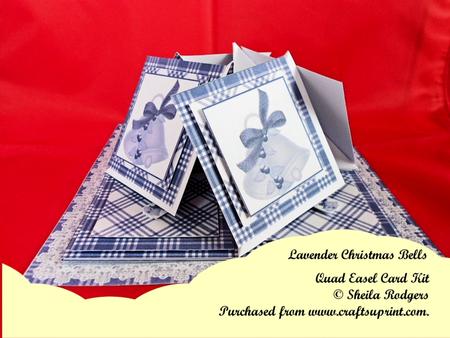 Lavender Christmas Bells Quad Easel Card Kit