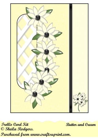 Butter and Cream Left Trellis Card Kit