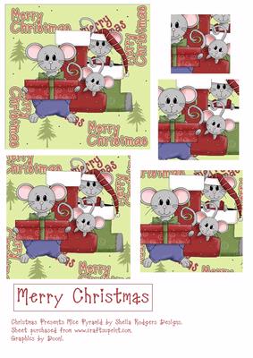 Christmas Presents Mice Pyramid