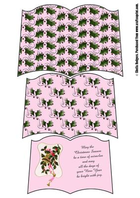 Christmas Holly Bell Open Book