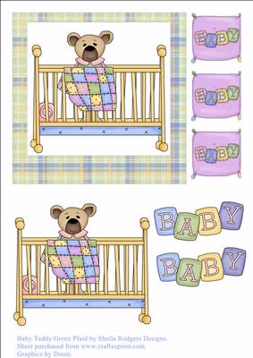 Baby Teddy Green Plaid