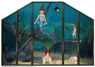 Mermaids Theatre Fold Card