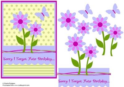 Belated Birthday Flowers Step by Step