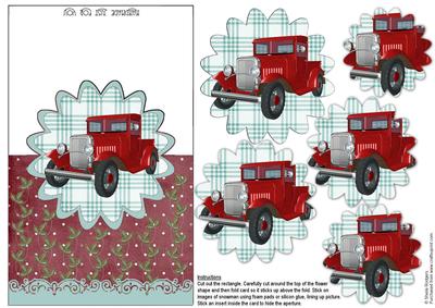 Red Truck Scalloped Over the Edge Pyramid