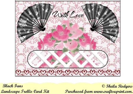 Black Fans Landscape Trellis Card Kit
