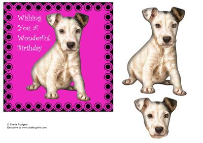 Terrier Puppy Decoupage