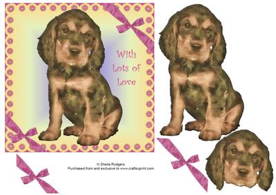 Lovable Puppy Decoupage