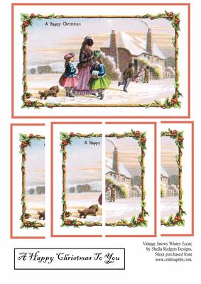 Vintage Snowy Winter Scene