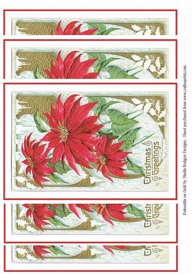 Poinsettia on Gold