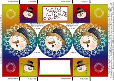 Giggly Snowman Circle Pop Out Card